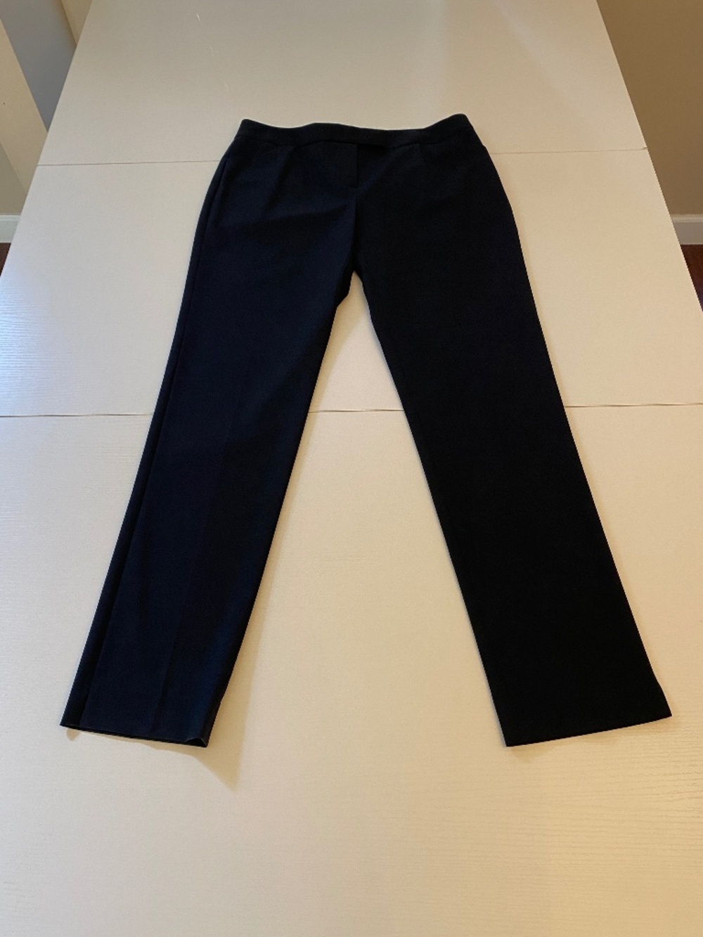 Lafayette 148 New York Irving Pants Stretch Virgin Wool Trouser Black Size 4